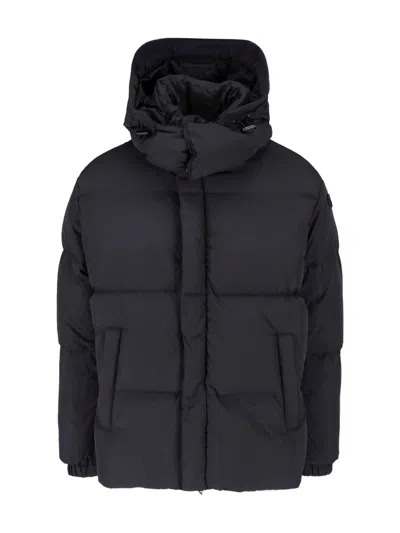 Diesel Quilted Black Puffer Jacket With Adjustable Hood