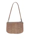 Diesel Italian Leather Cross-body Bag With Eel Skin Effect In Marrón