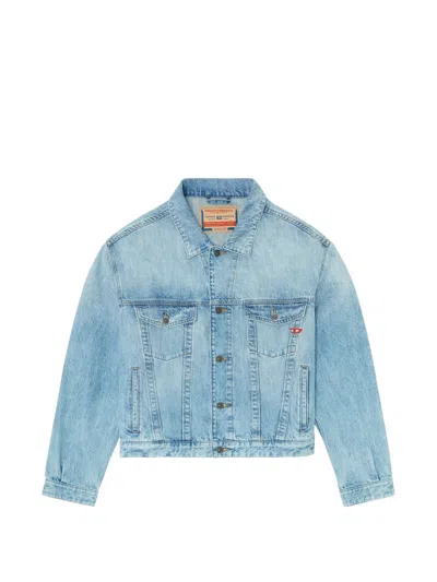 Diesel D-ranger Buttoned Jacket In Animal Print