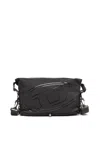 DIESEL DRAPE-NYLON CROSSBODY BAG WITH OVAL D PRINT