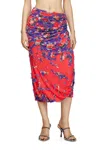 Diesel Allover Floral Printed Midi Skirt In Multicolor