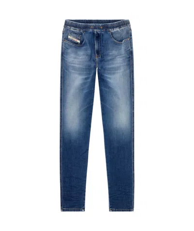 Diesel Drawstring Denim Trousers In Blue