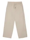 Diesel Drawstring Embroidered Trousers In Neutral