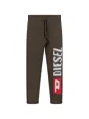 Diesel Drawstring Printed Track Pants In Brown