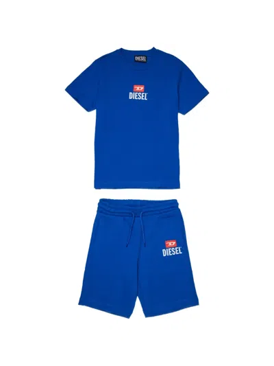 Diesel Kids' Tracksuit With Logo In Blue