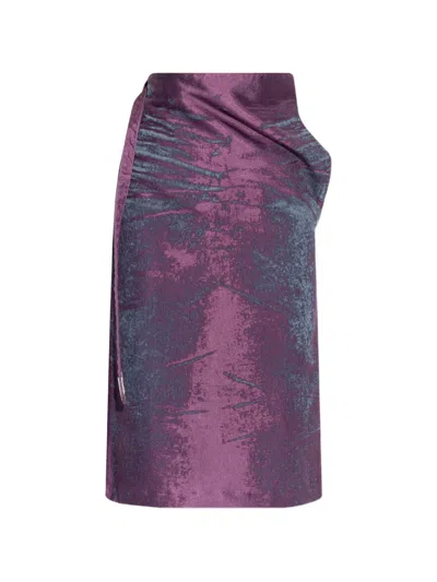Diesel Drawstring Skirt In Purple