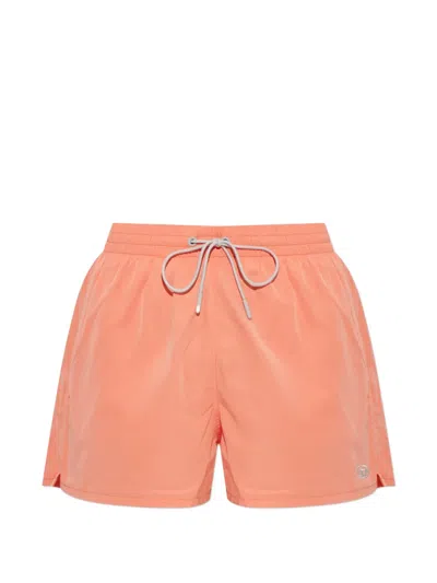 Diesel Drawstring Swim Shorts In Orange