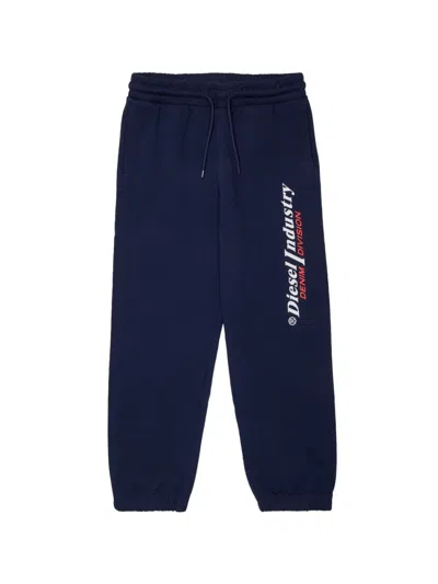 Diesel Kids' Sweatpants With Logo In Blue