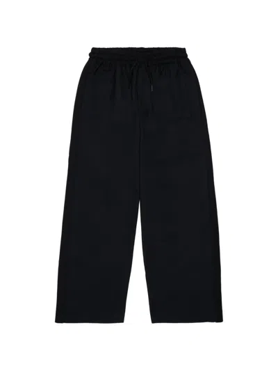 Diesel Kids' 드로스트링 웨이스트 팬츠 In Black