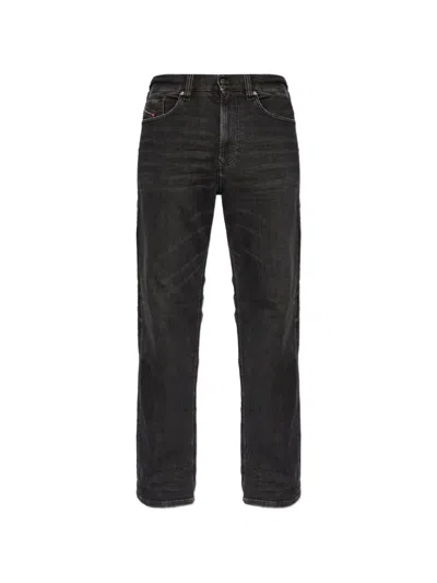 Diesel D-reel-bw Faded-effect Jeans In Black