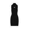 Diesel Mini Black Dress With Oval D Cut Out Detai In Viscose L In Black