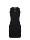 Diesel M-onervax Knitted Turtleneck Dress In Black