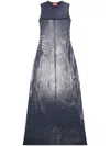 Diesel Stretch Jersey Dress With Metallized Effect In Black  