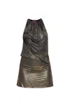 Diesel Short Dress With Metallic Effect In Gray