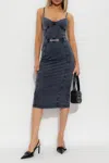 Diesel Knee Length Dress Belt Detail In Blue