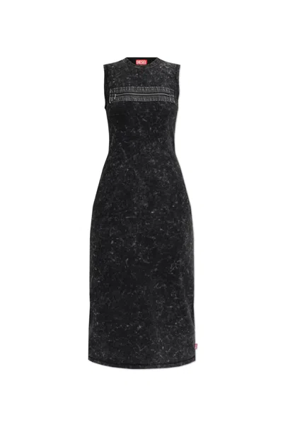 Diesel Dress D-pra In Black