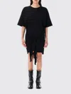 Diesel T-shirt Dress With Tie Front In Black
