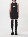 Diesel De-ferriz Logo Mini Dress In Black