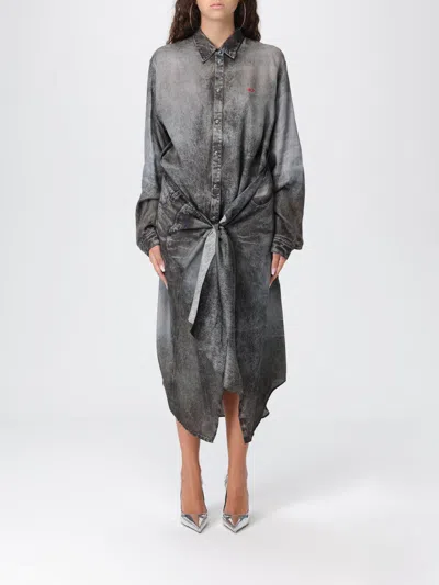 Diesel Dress  Woman Color Black In Gray