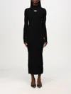 Diesel Ribbed Knit Bodycon Mini Dress With Cut-out Details In Schwarz