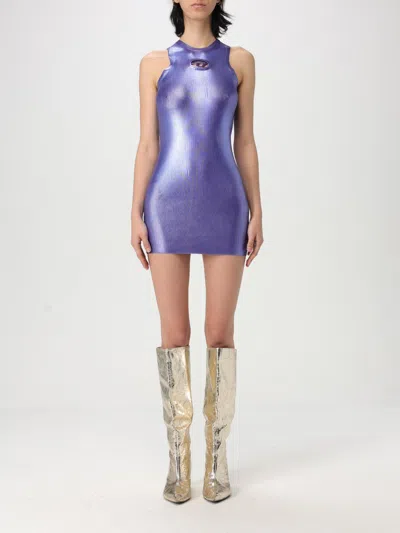 DIESEL DRESS DIESEL WOMAN COLOR BLUE,G45890009