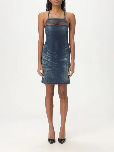 DIESEL DRESS DIESEL WOMAN COLOR BLUE,G64751009