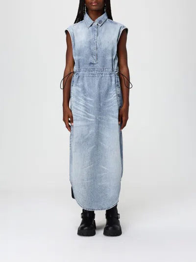 Diesel Dress  Woman Color Denim In Blue