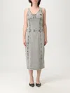 Diesel Knee Length Denim Dress With Contrast Stitching