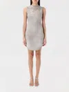 Diesel Distressed Cotton Mini Dress With Edgy Silhouette In Grau