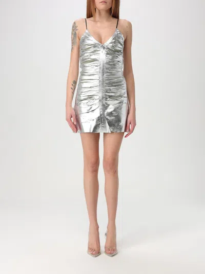 DIESEL DRESS DIESEL WOMAN COLOR SILVER,G46830061