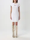Diesel D-angiel Cotton Mini Dress In White