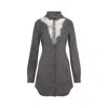 Diesel Abstract Print Asymmetric Hem Dress In Grey