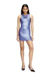 Diesel M-caddix Viscose Blend Dress With Frontal Logo In Tobedefined