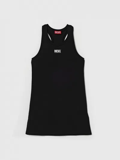 Diesel Dress Kids  In Black