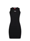 Diesel M-onervax Knitted Turtleneck Dress In Black