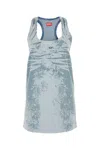Diesel Mini Abito In Denim Stampato Donna In Printed