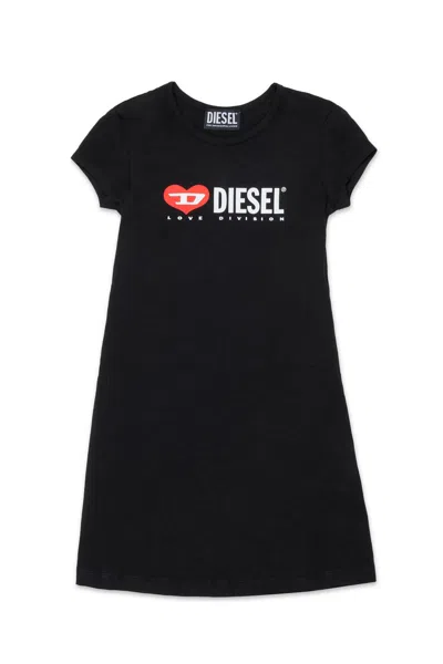 Diesel Kids' Dress With Logo In Black