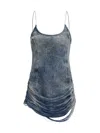 Diesel De-dra-short-fsg Mini Dress In Denim