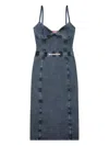 Diesel Knee Length Dress Belt Detail In Blue