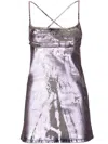 Diesel Abito Midi Con Spalline In Denim Pop-color