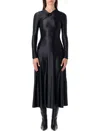 Diesel D-iamo Midi Logo Dress In Black