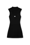 Diesel Women M-oloni-short Ribbed Dress With Keyhole Opening In Black