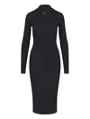 Diesel D-mokky-ls-microdiv Midi Dress In Black