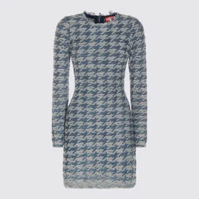 Diesel Dresses Blue And Green In Black