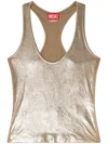 Diesel Vestido Midi - Dorado In Multicolor