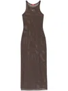Diesel Jennifer-utlt Maxi Mesh Racerback Dress In Multicolor