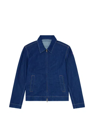 Diesel D-rohe Contrast-stitch Denim Jacket In Multi