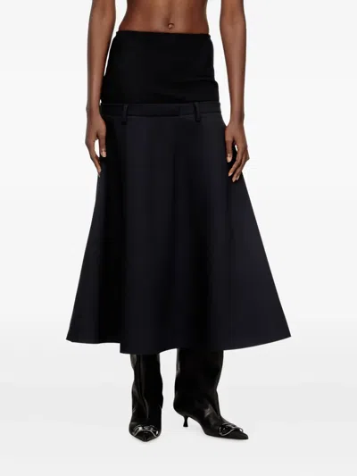 DIESEL DROP-WAIST FLARED SKIRT