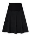 Diesel Drop-waist Skirt In Neoprene-bonded Fabric In Black