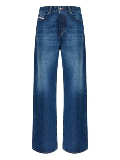 Diesel D-sire Straight-leg Denim Pants With 30" Inseam In Blue